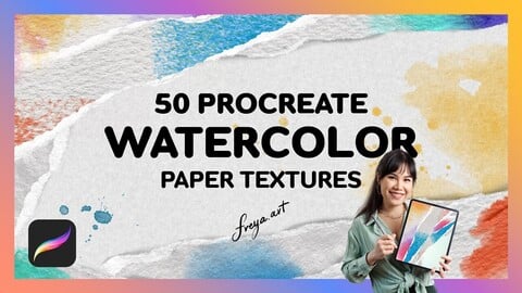 Procreate Paper Brushes | 50 Paper Texture Brushes for Procreate