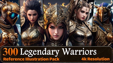 300 Legendary Warriors Reference Pack | 4K | v.3