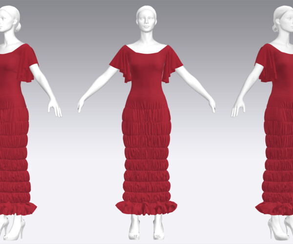 ArtStation - Dress Outfits MD CLO 3D ZPRJ ZPAC project files 3D model ...