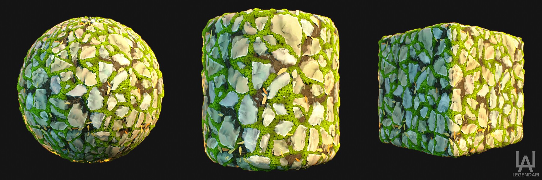 ArtStation - Stylized Stone Forest Floor - Substance 3D Designer File ...