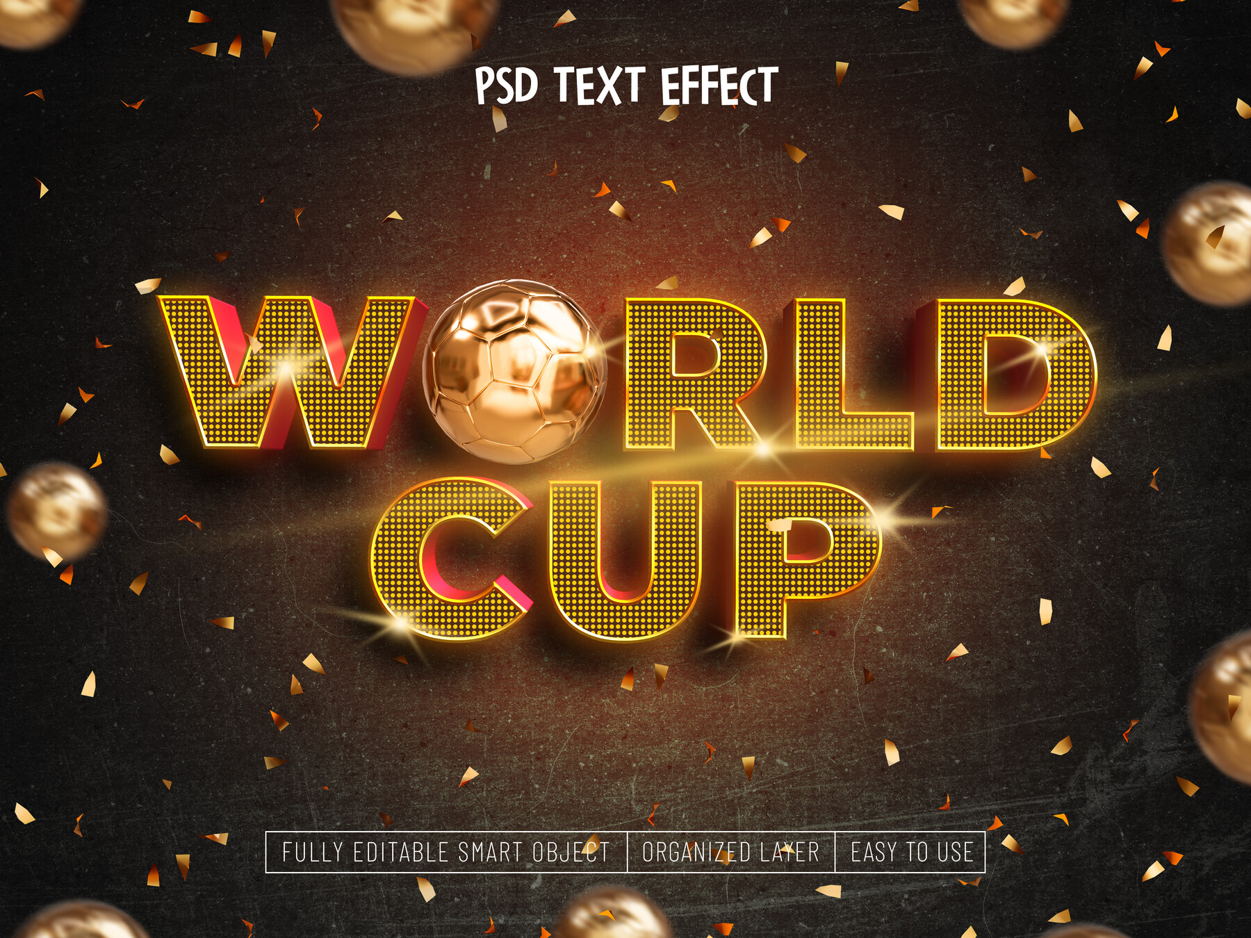 ArtStation - 3D World Cup PSD fully editable text effect. Layer style ...