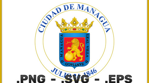 Vector Design Of The Shield Of Managua Nicaragua