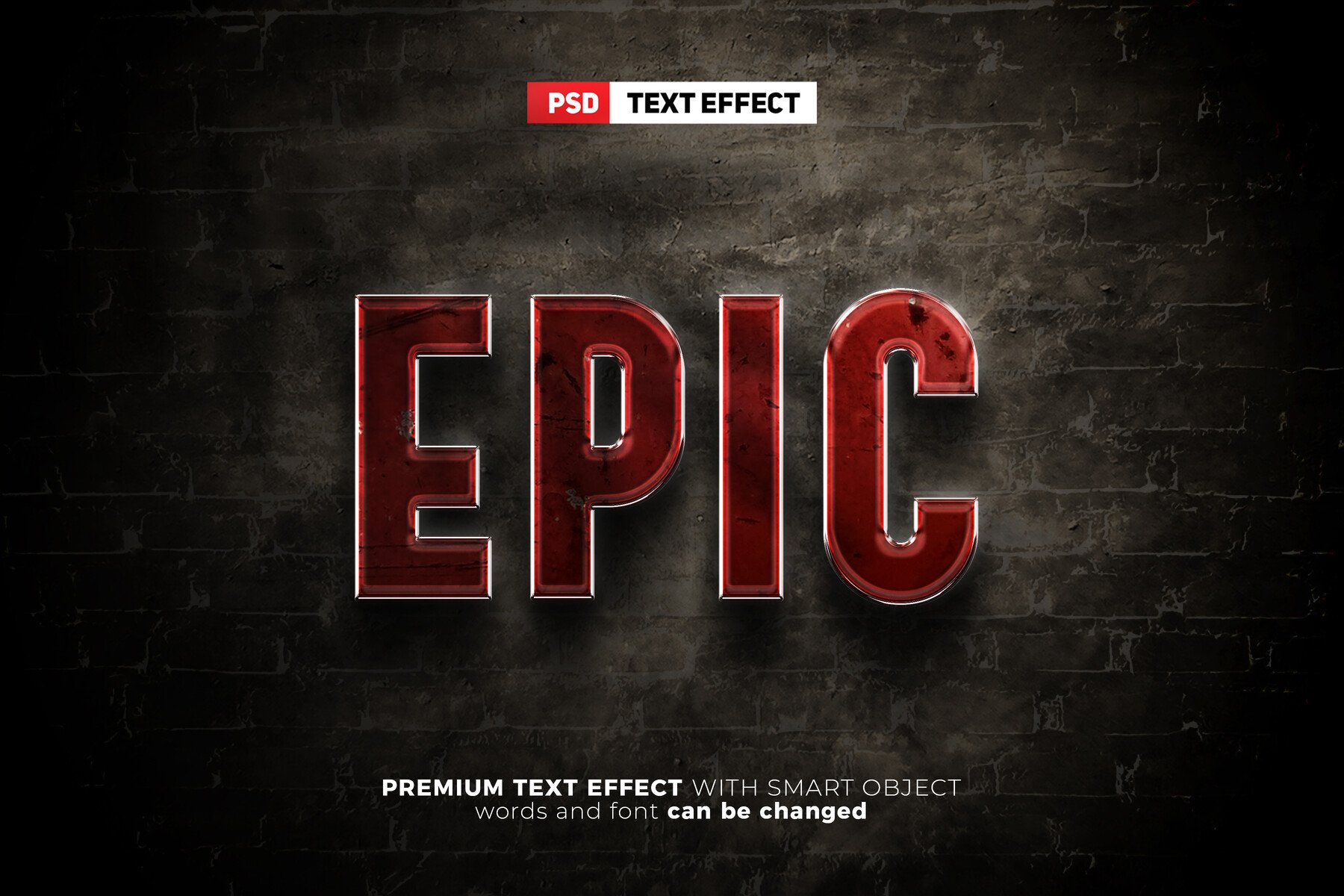 ArtStation - 3D Epic. PSD fully editable text effect. Layer style