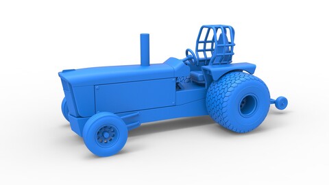 3D printable Diecast Tractor dragster concept Scale 1:25