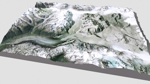 Mountain landcsape Franklin Glacier Complex