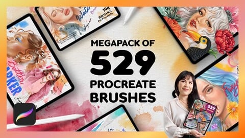 Procreate Brush Megapack | 529 Digital Brushes