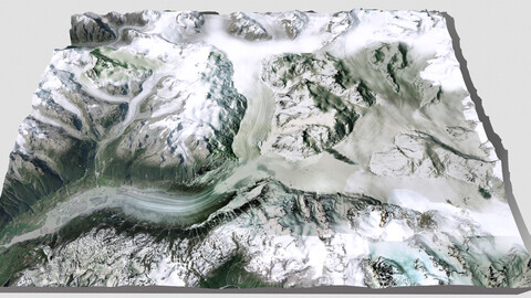 Mountain landscape Klinaklini glaiser