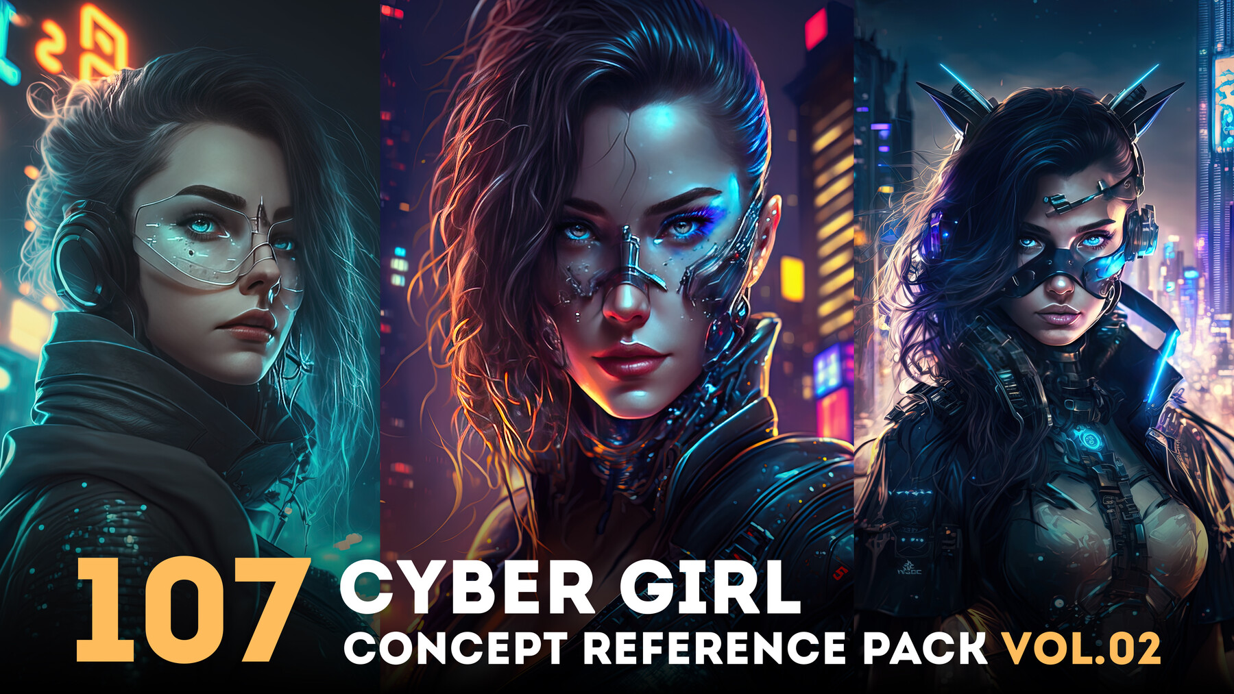 ArtStation - 107 arts - Cyber Girl - Concept Reference Pack Vol.02 ...