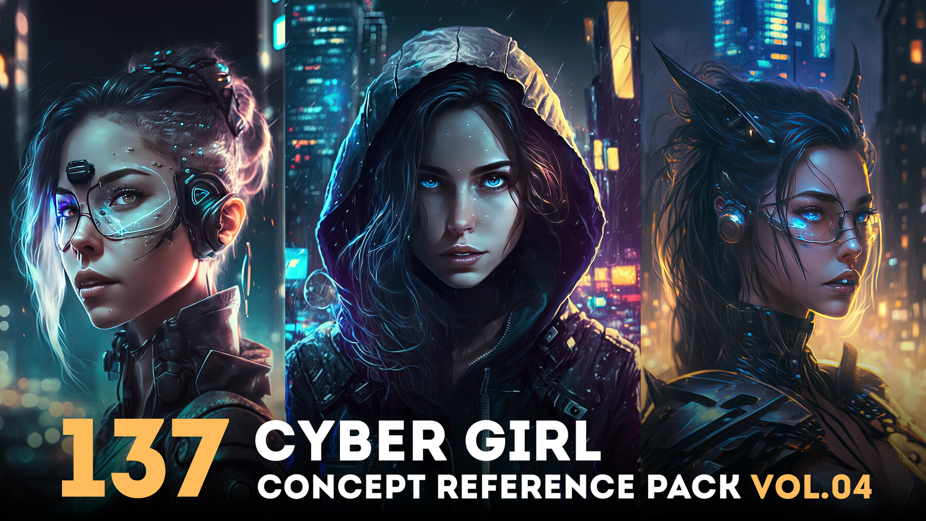 ArtStation - 137 arts - Cyber Girl - Concept Reference Pack Vol.04 ...