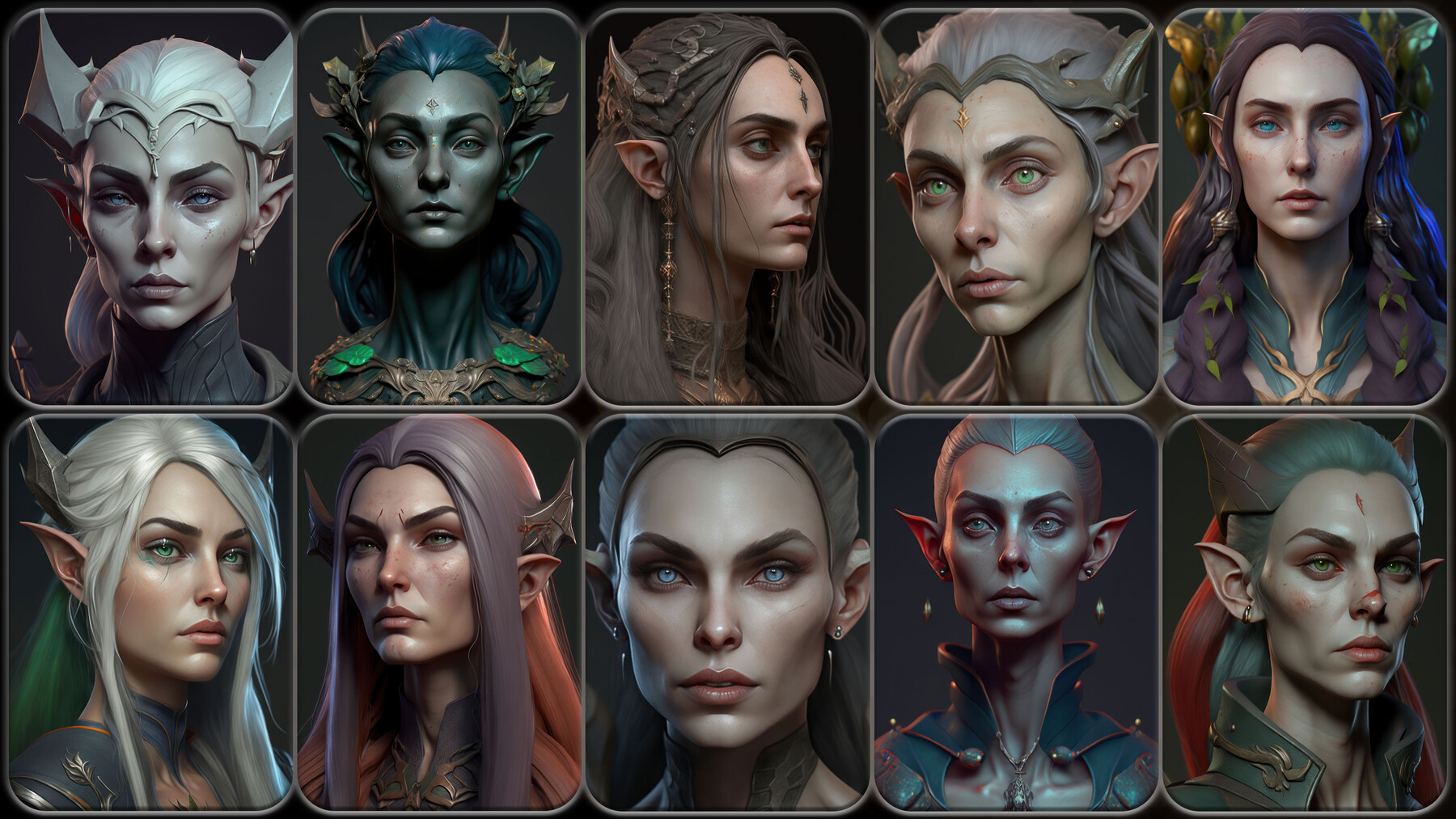 ArtStation - 300 Elf Head Sculpt (Male and Female) Reference Pack | 4K ...