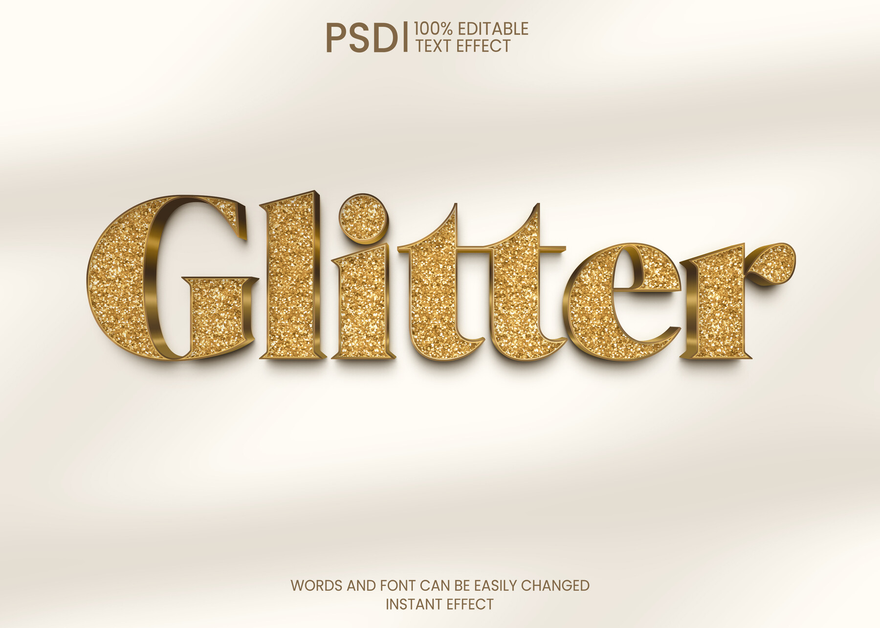 ArtStation - 3D Glitter. PSD fully editable text effect. Layer style ...