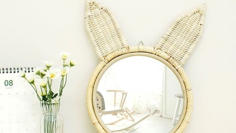 ratan animal rabbit mirror