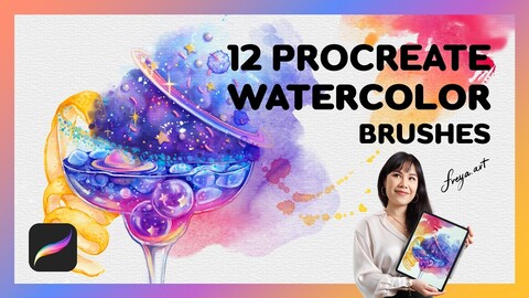 Watercolor Brushes For Procreate | 12 Procreate Watercolor Brushes