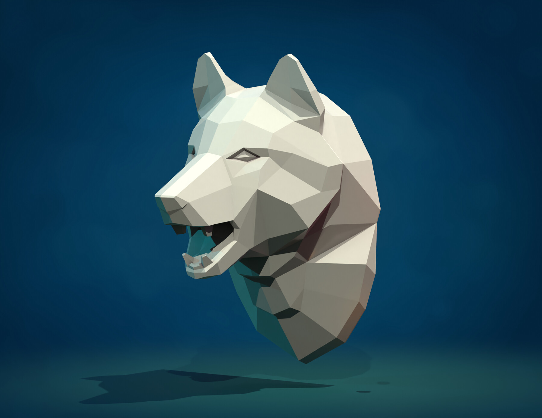 ArtStation - Wolf head low poly | Resources