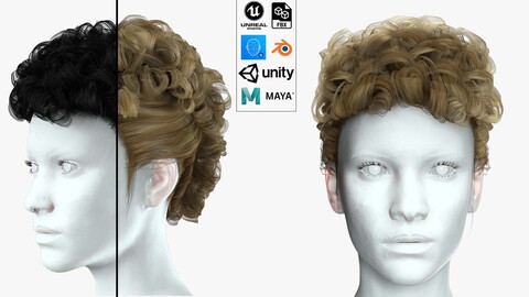 Realistic Female hair modern