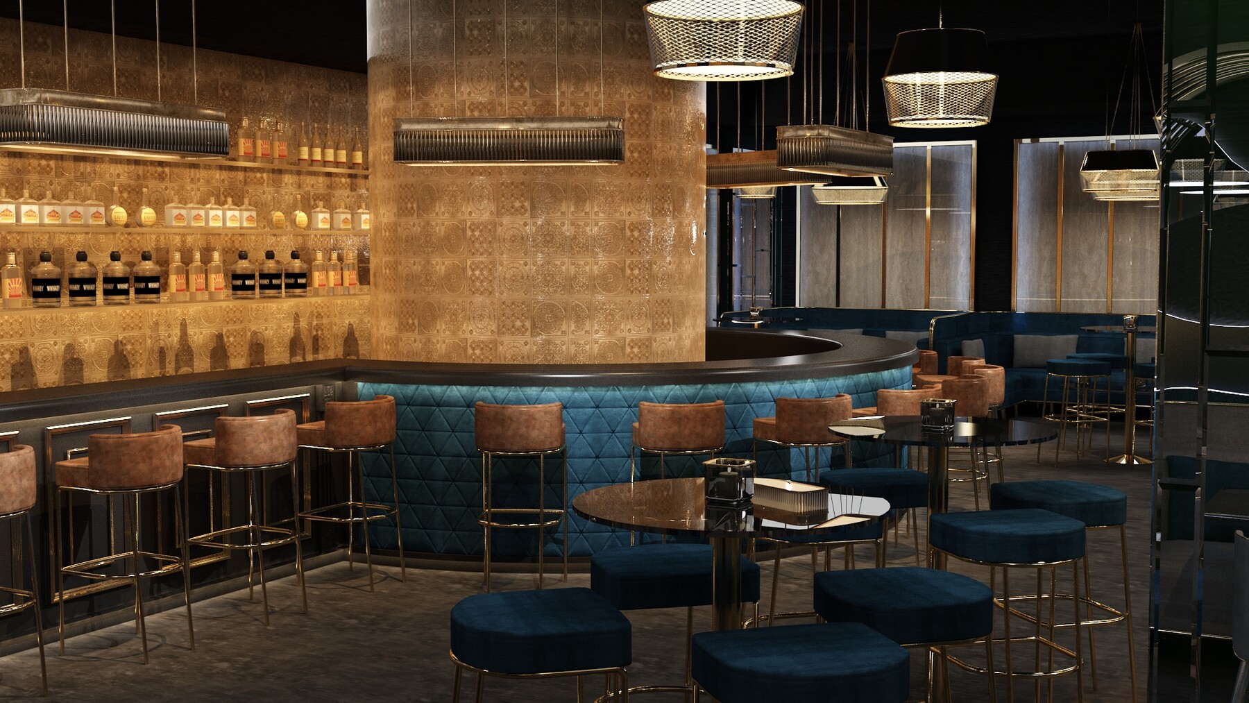 ArtStation - 3D Luxury night club bar interior design | Resources