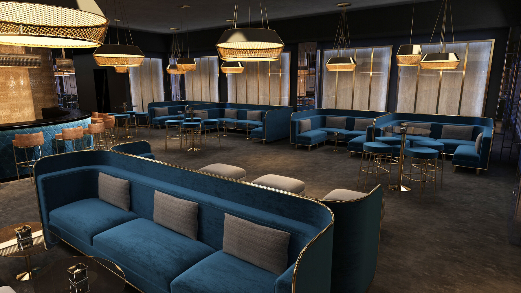 ArtStation - 3D Luxury night club bar interior design | Resources