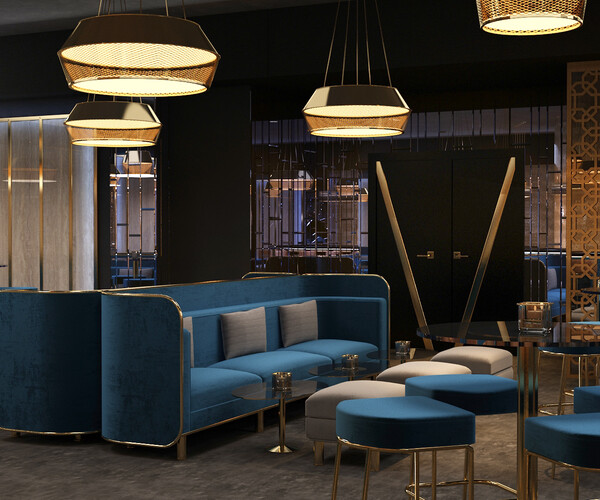 ArtStation - 3D Luxury night club bar interior design | Resources