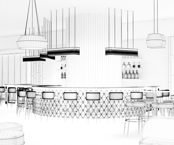 ArtStation - 3D Luxury night club bar interior design | Resources