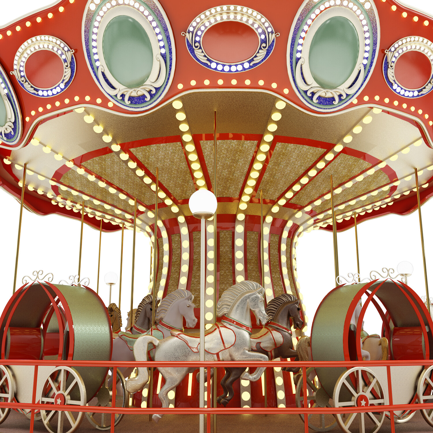 ArtStation - Carousel 3ds max standart model and 3d printable model ...