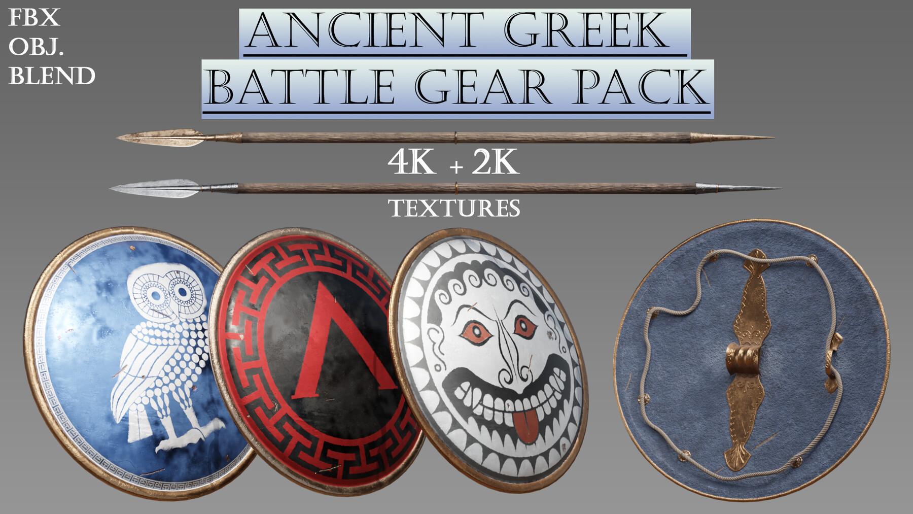 greek battle shields