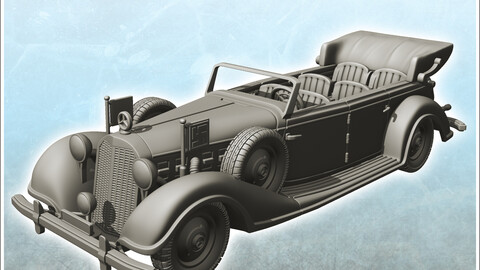 Mercedes-Benz 770 '' Großer Mercedes '' | 3D printable printing WW2 German car truck