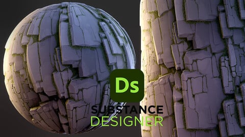 Stylized Sharp Cliff Rock - Substance 3D Designer