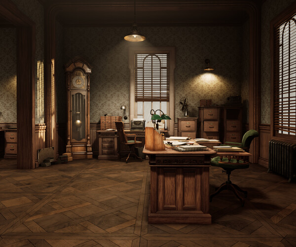 ArtStation - 1900's Office | Game Assets