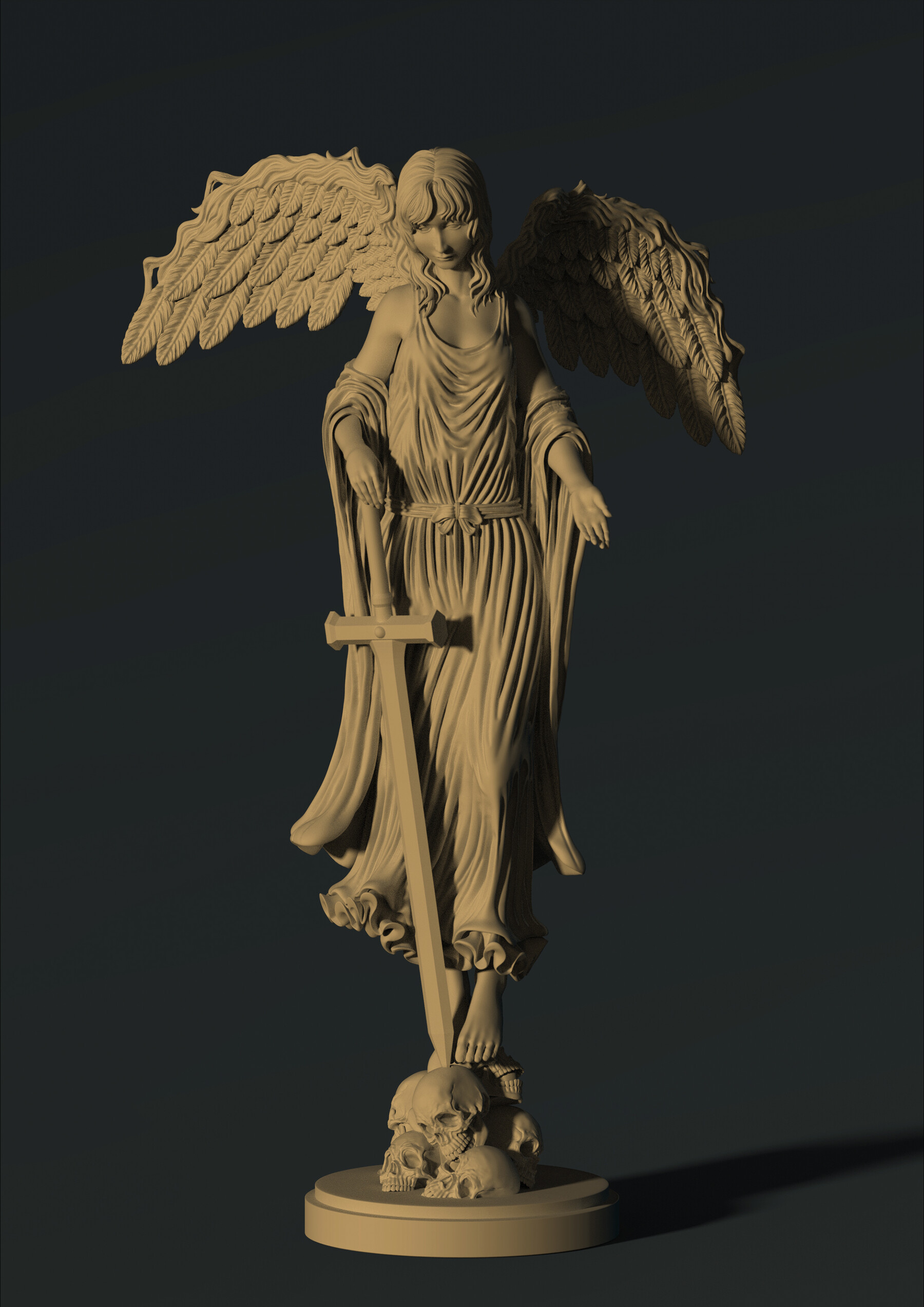 ArtStation - 3D Game Assets 3D Printed Models Angel Figures | Resources