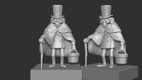 Hatbox Ghost Haunted Mansion Maquette. - Van Eaton Galleries