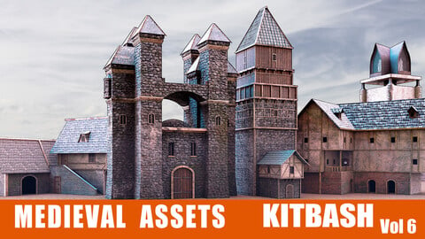 Kitbash Medieval Assets+Texures Vol 6