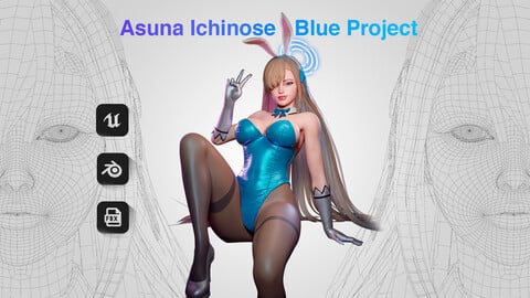 Asuna Ichinose- Game Ready 3D model - UE4