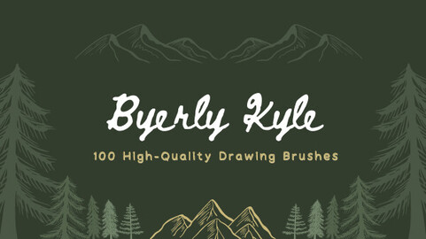 100 High-Quality Drawing Brushes for Trees, Rocks, Water, Light Effects, and More