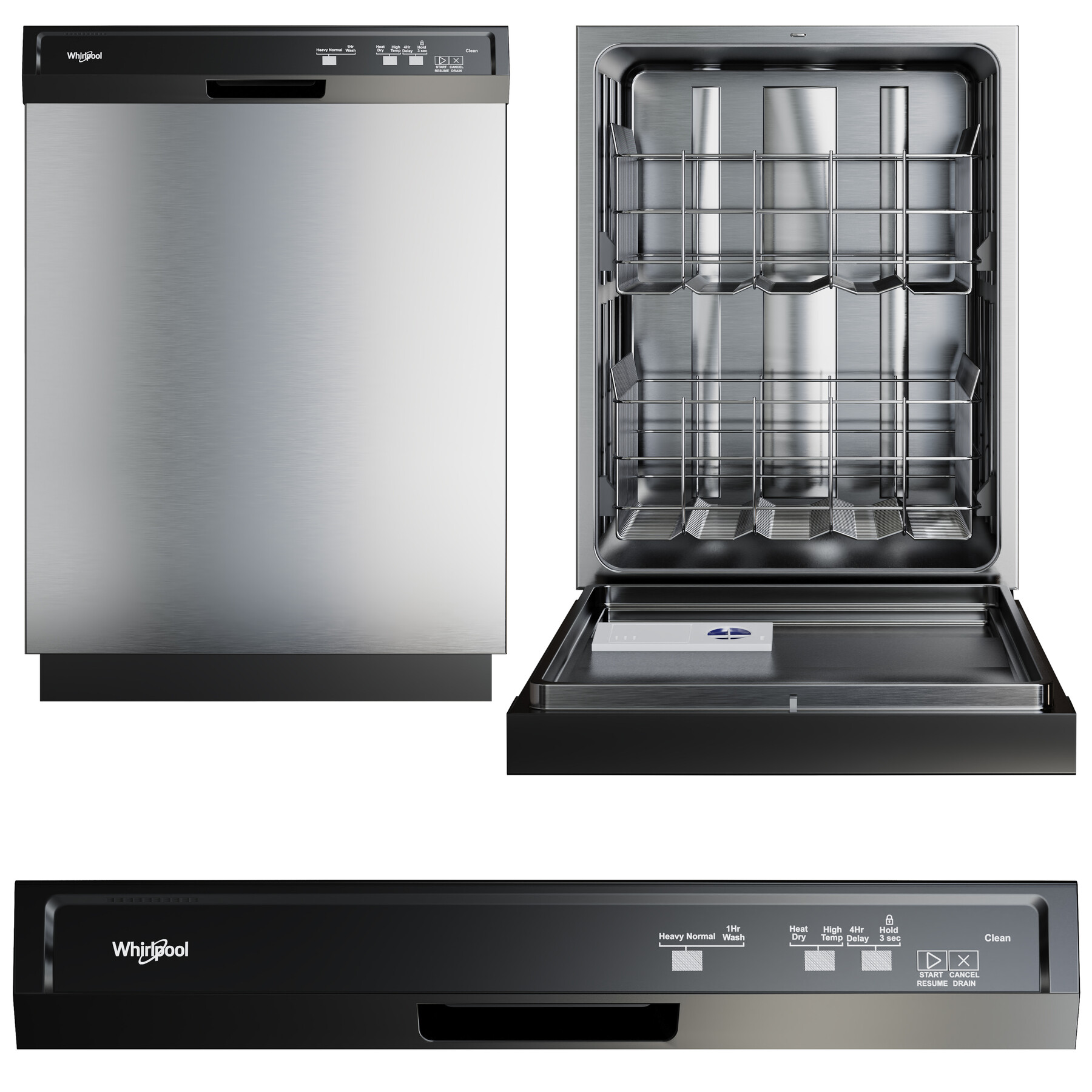 Dishwasher Wdf330pahs Whirlpool Kdte334gps Whirlpool Dishwasher