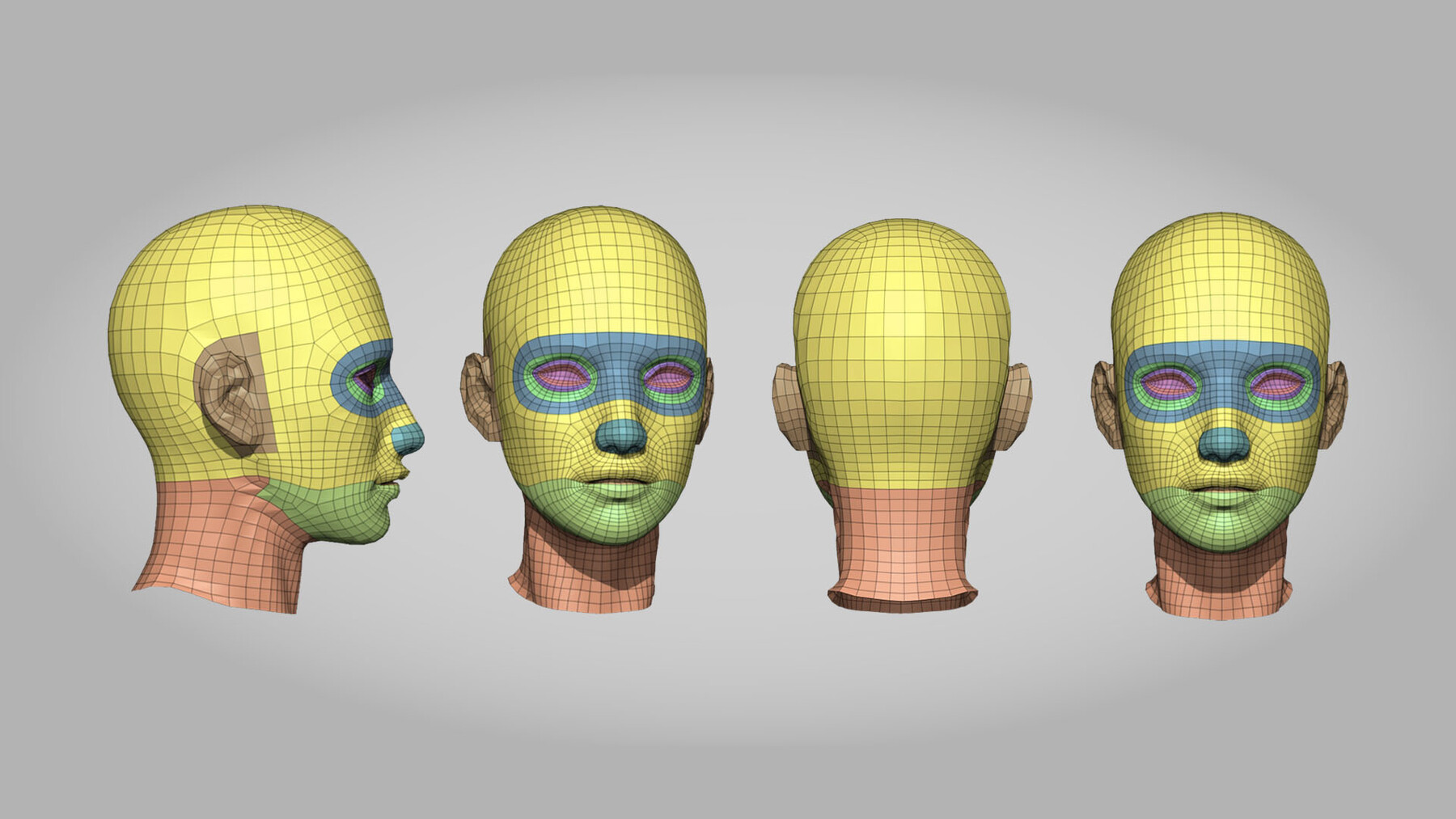 ArtStation - Head Base Mesh With Retopology | Resources