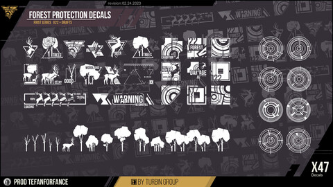 Forest protection icons