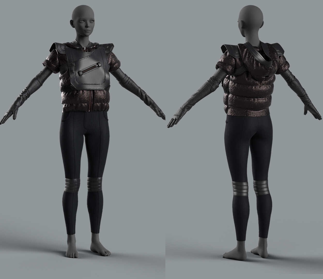 ArtStation - Sci-fi Female outfit Clo3d Marvelous designer High poly ...