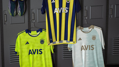 Lockers with Adidas Football Shirts for CLO3D & Marvelous Designer