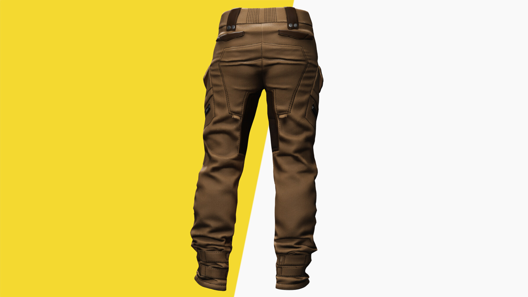 ArtStation - Realistic Pants 1 for Men Rigged Low-poly 3D model | Game ...