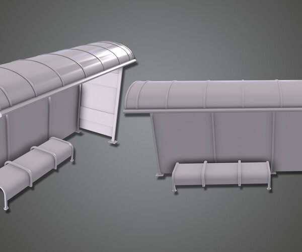 ArtStation - Bus Station Collection VOL.1 - Base Mesh | Resources