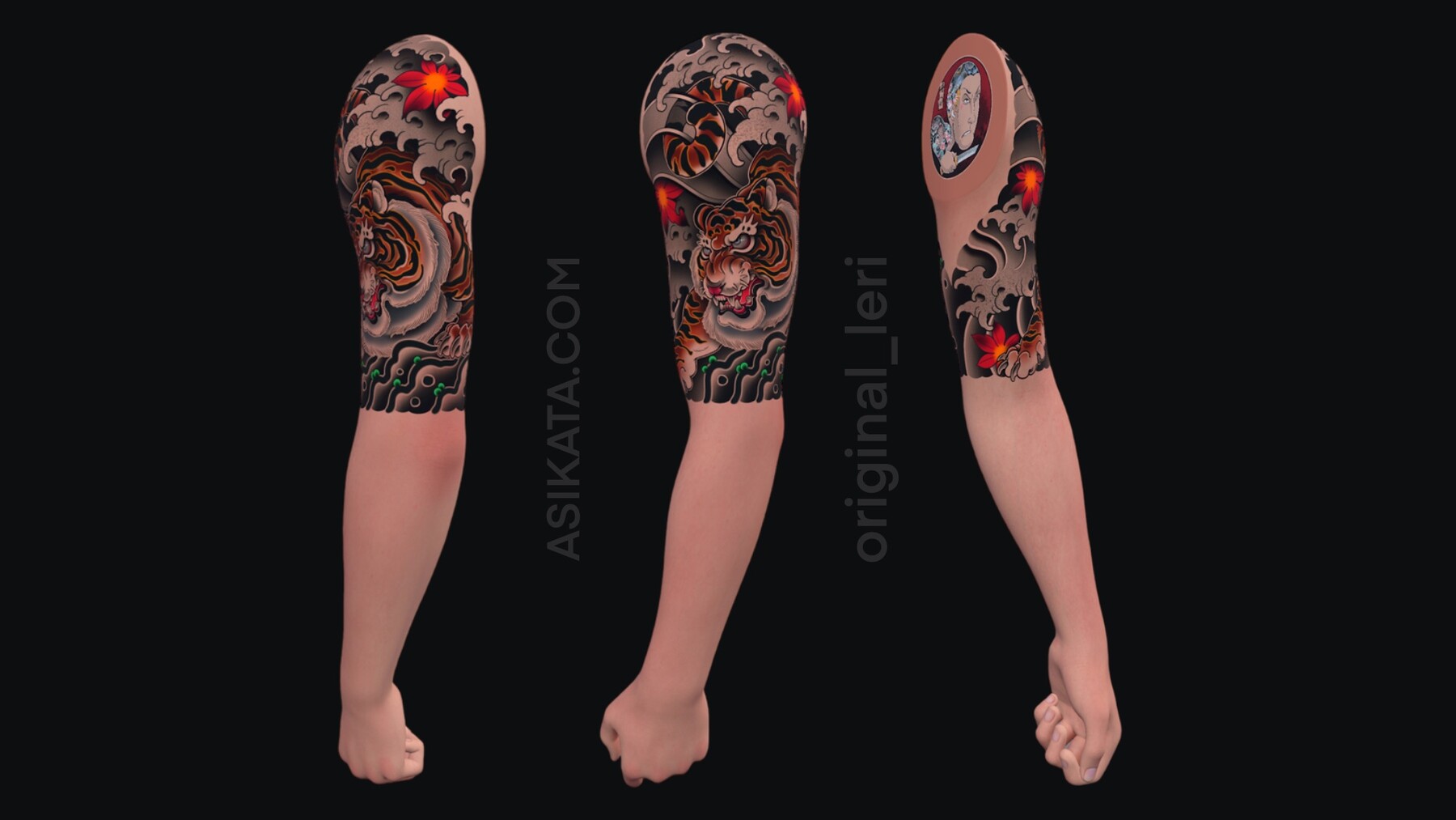 ArtStation - Tiger half sleeve | Artworks