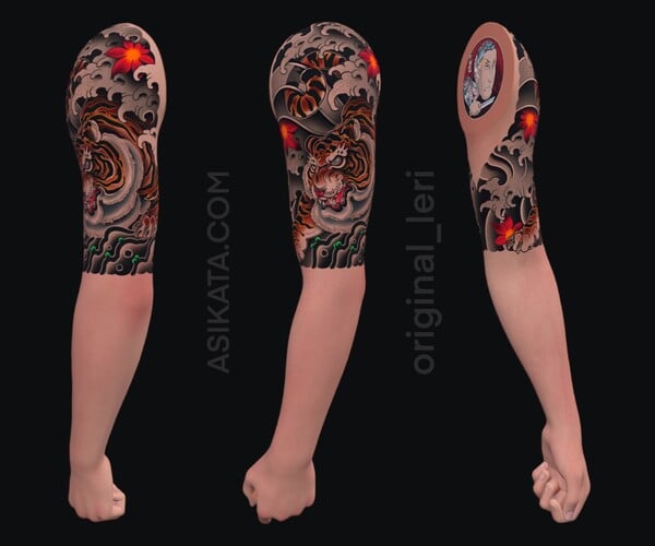 ArtStation - Tiger half sleeve | Artworks