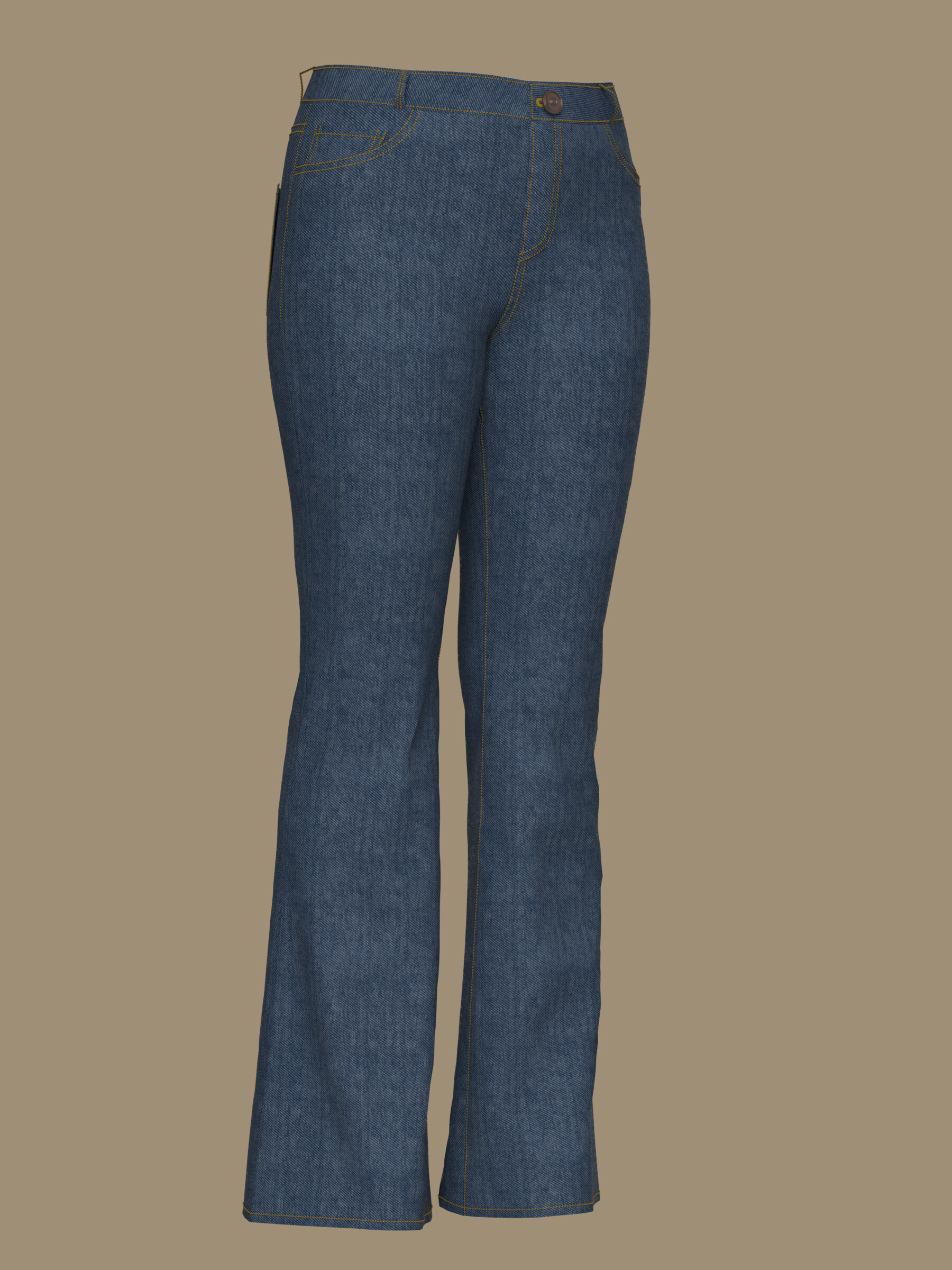 ArtStation - 3D FLARE DENIM PANTS | Resources