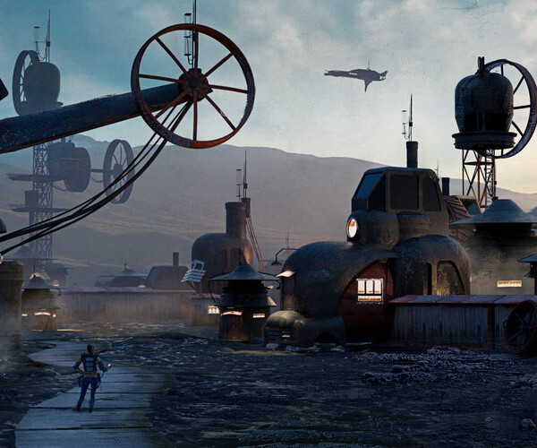 ArtStation - Rust Buckets - Whimsical Sci-Fi Kit-bash set | Resources