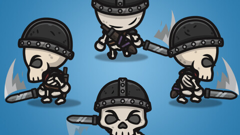 4 Directional Skeleton Warrior