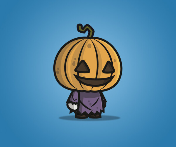 ArtStation - Pumpkin Head Guy | Game Assets