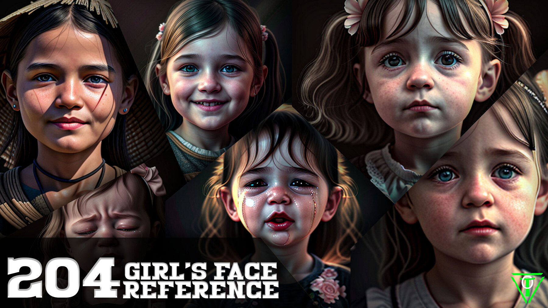 ArtStation 204 Girl S Face Reference 4K Resolution Artworks File