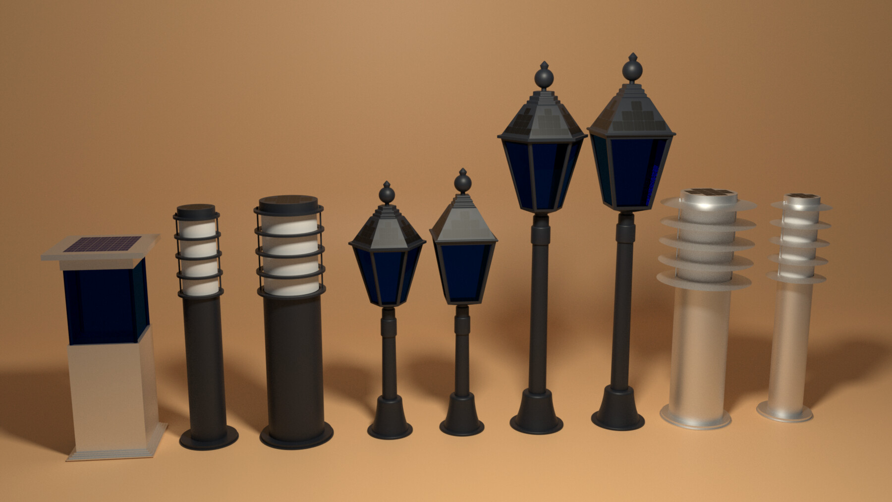 ArtStation - Solar Garden Light Collection 3D model | Resources