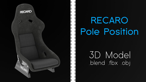 RECARO Pole Position Car Racing Seat 3D Model