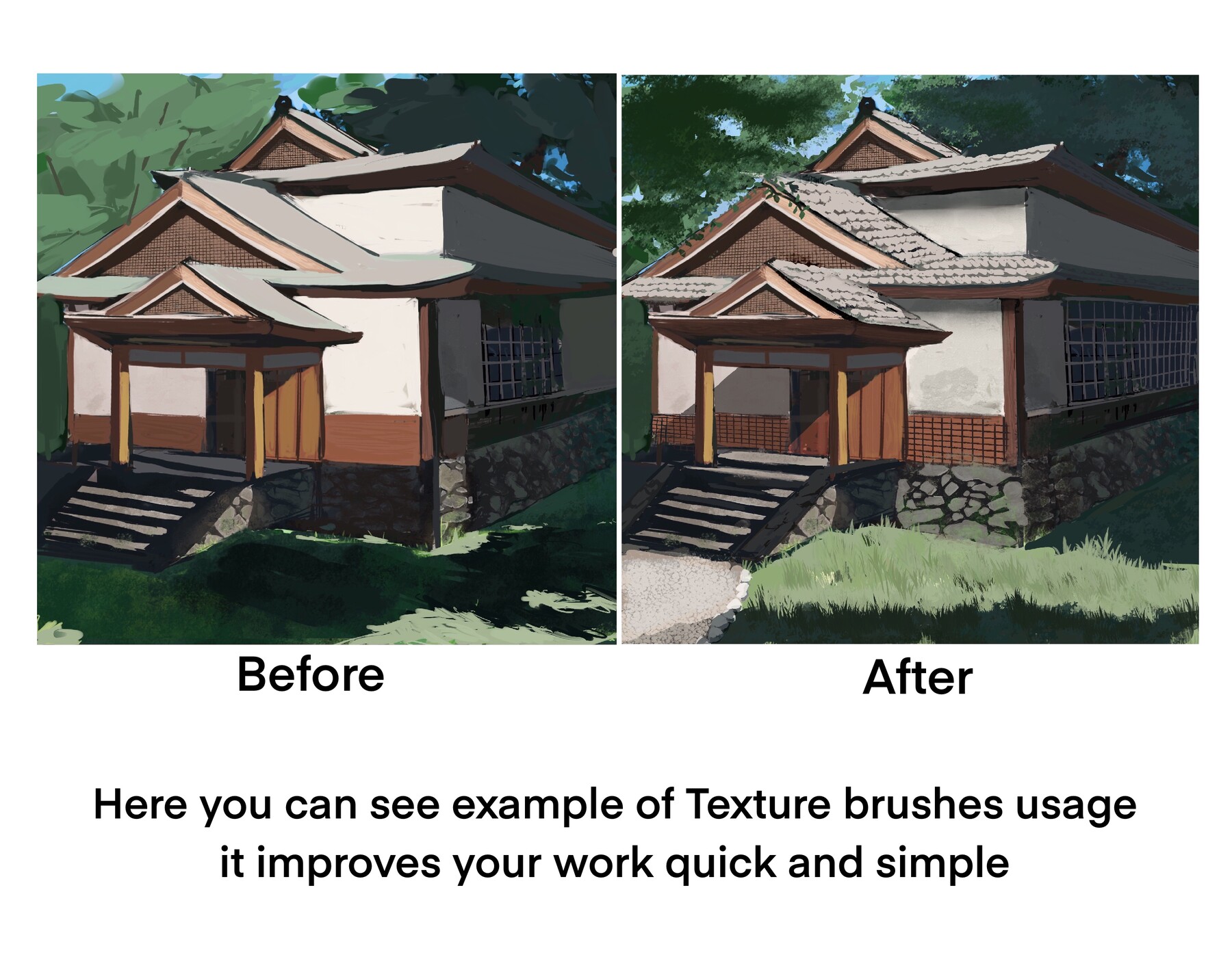 ArtStation 40 Ghibli House brush set Clip studio paint abr